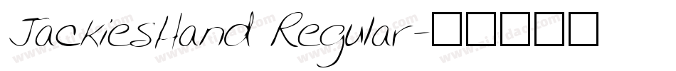 JackiesHand Regular字体转换